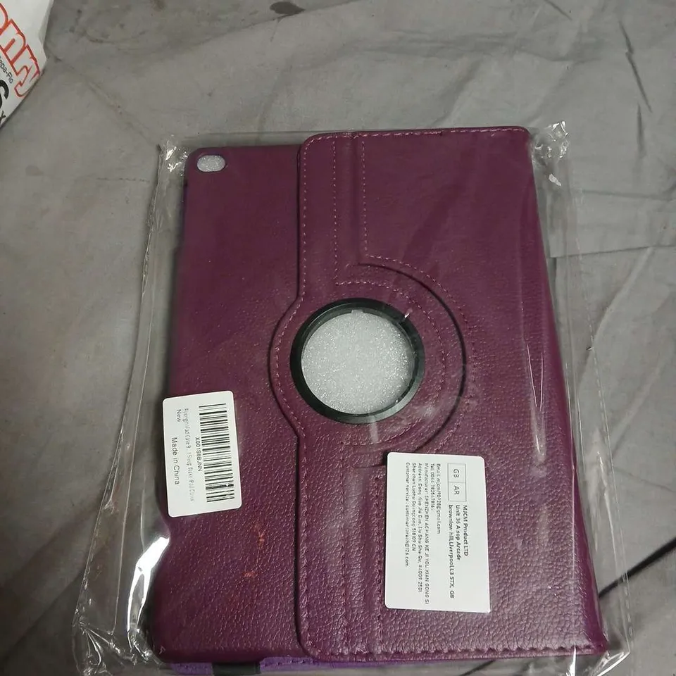 BOX OF ASSORTED HOUSEHOLD ITEMS INCLUDING TABLET CASE AND HENRY VACUUM BAGS