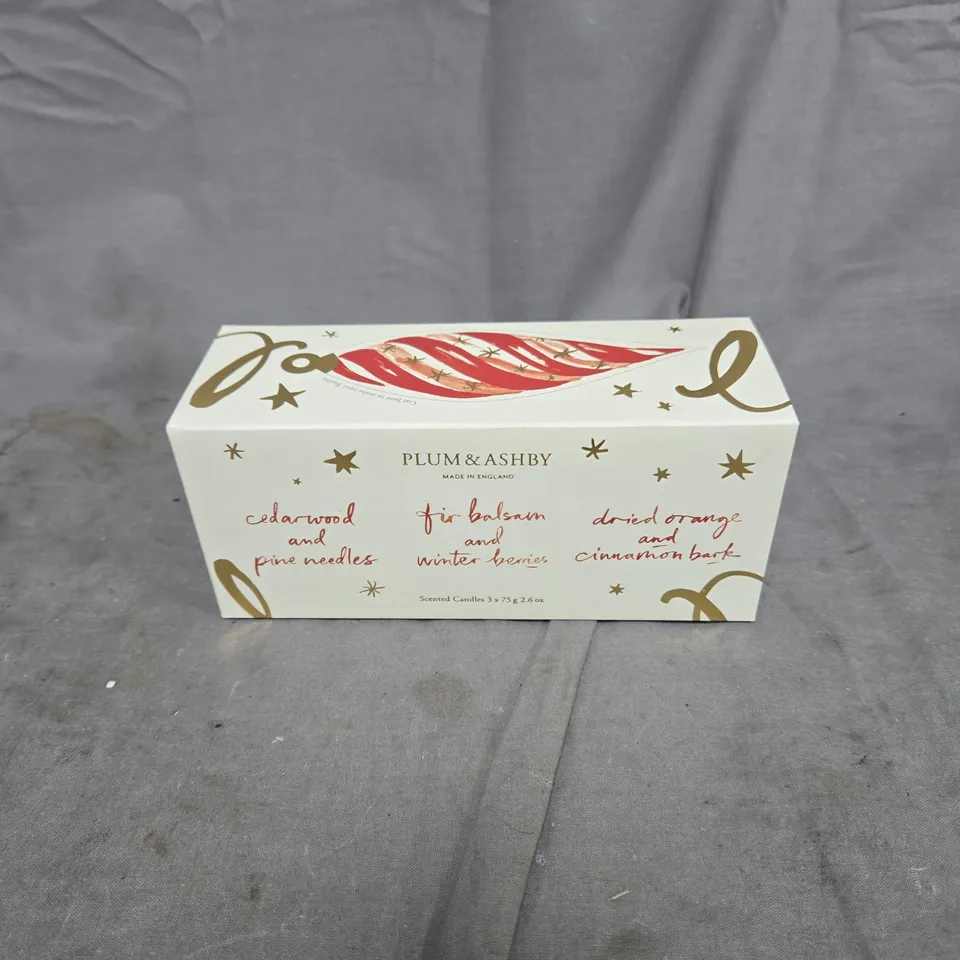 PLUM & ASHBY SCENTED CANDLES GIFT SET – 3 X 75G