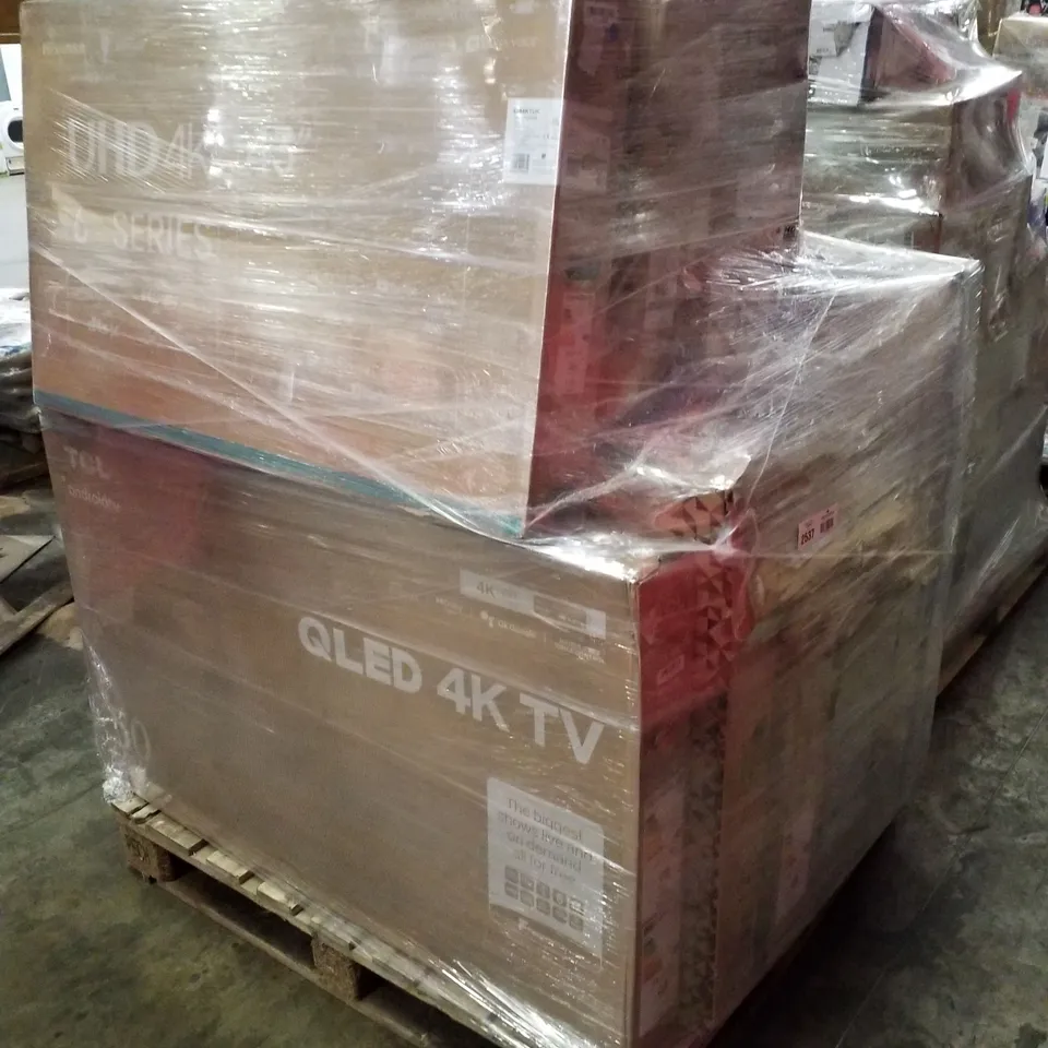 PALLET OF APPROXIMATELY 11 UNPROCESSED RAW RETURN TELEVISIONS TO INCLUDE;