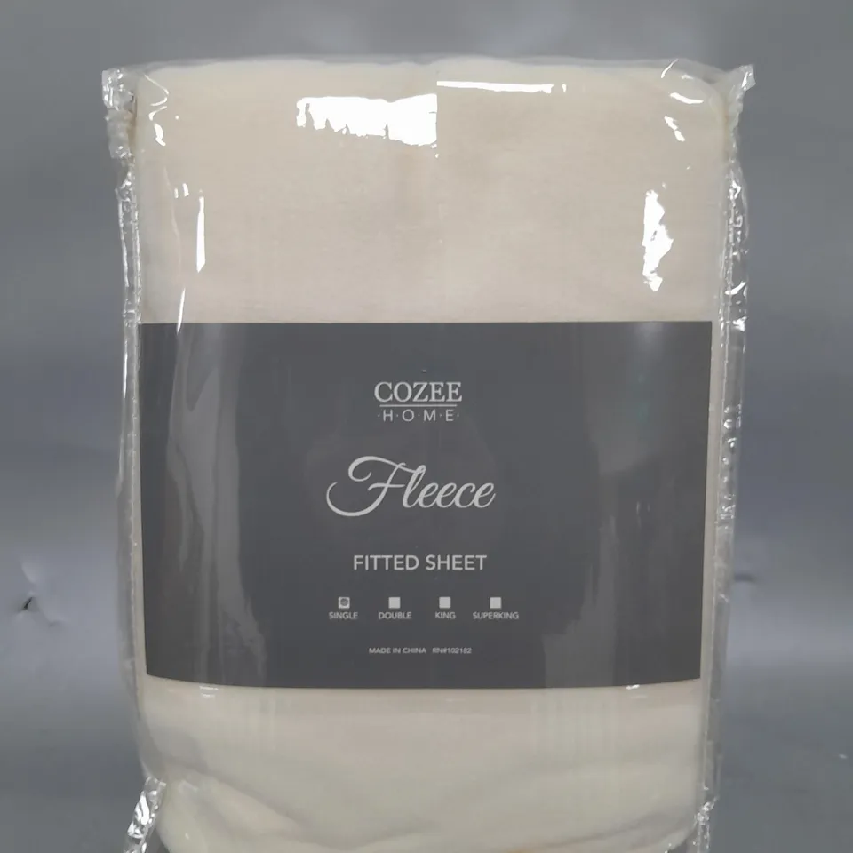 COZEE HOME FELLECE FITTED SHEET IVORY - SINGLE
