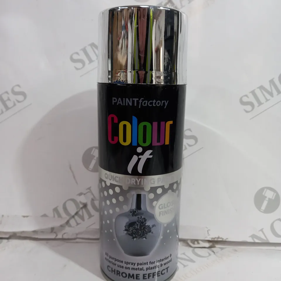 BOX OF 12 PAINT FACTORY COLOUR IT QUICK DRYING PAINT CHROME EFFECT