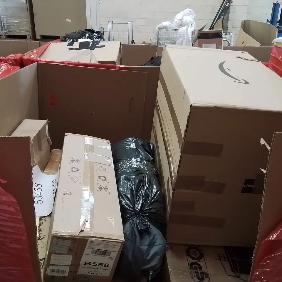 PALLET OF ASSORTED HOUSEHOLD GOODS AND PRODUCTS TO INCLUDE; BOXED HOUSEHOLD ITEMS ETC