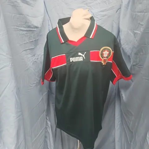 MOROCCO NATIONAL TEAM FOOTBALL SHIRT – PUMA, GREEN WITH RED TRIM