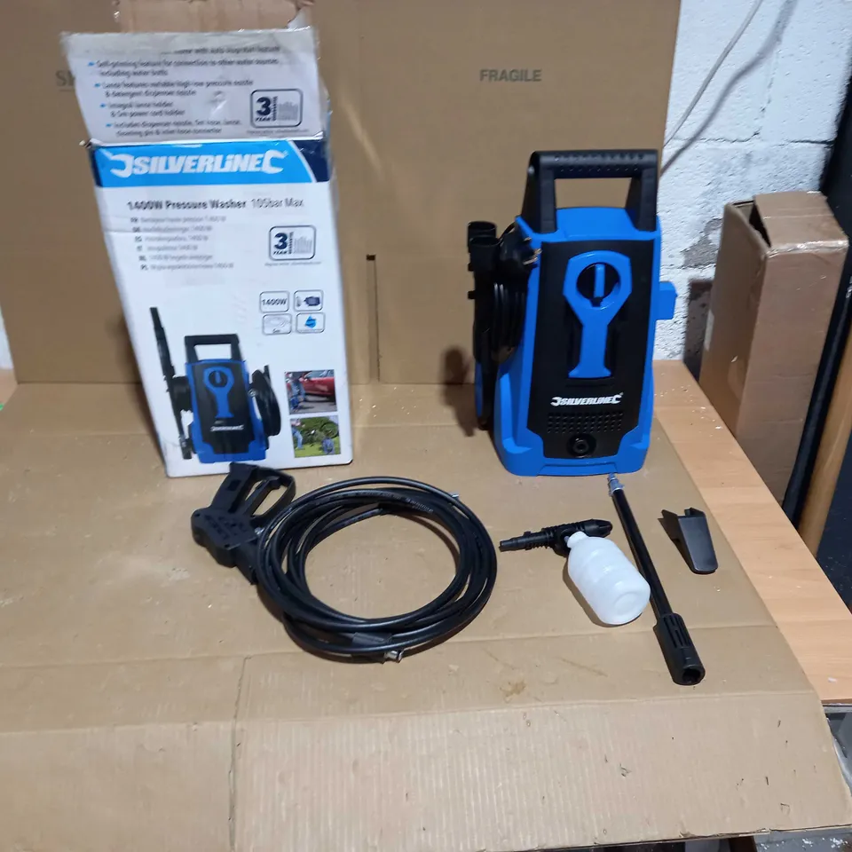 SILVERLINE 834832 105BAR HIGH PRESSURE WASHER 1400W