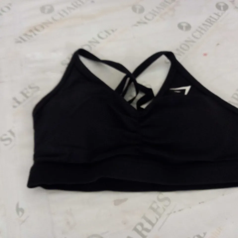 GYMSHARK BLACK SPORTS BRA SIZE XS