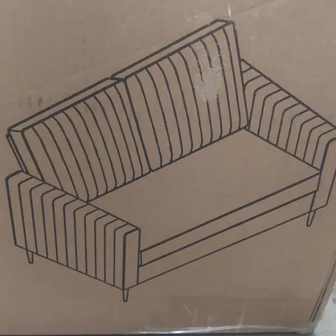BOXED EMILY 2 SEATER SOFA IN VELVET MIDNIGHT BLUE