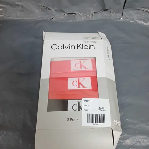 CALVIN KLEIN 3 PACK BIKINI BRIEF 14-16YRS