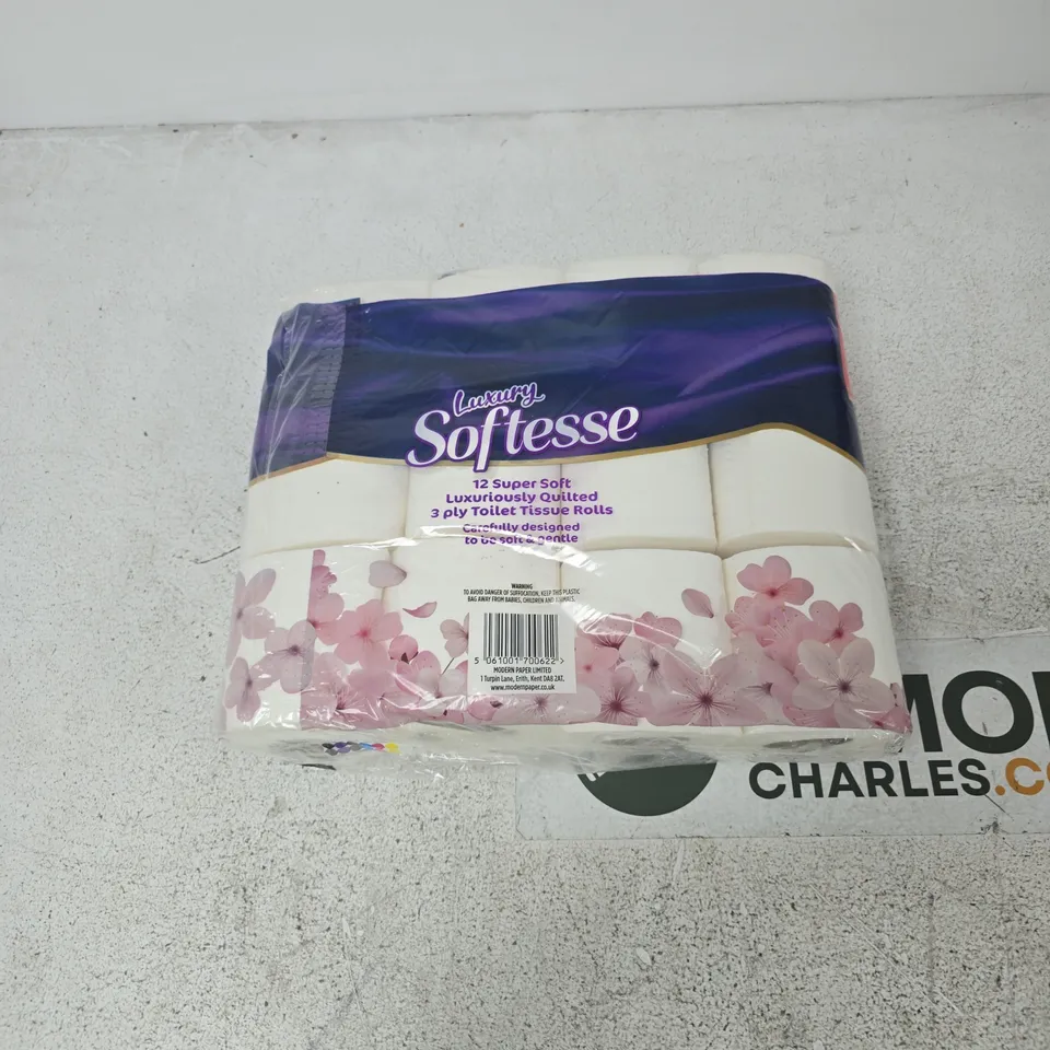 SOFTESSE LUXURY QUILTED TOILET TISSUE – 12 ROLL PACK (3-PLY)