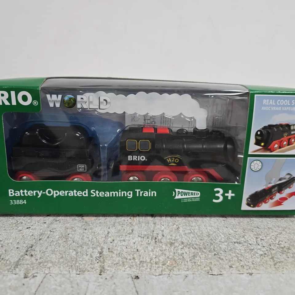 BOXED BRIO BATTERY-OPERATED STEAMING TRAIN - 33884