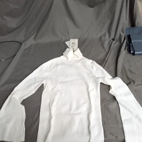 PHASE EIGHT IVORY FRAN RIBBED JUMPER – SIZE S (NEW WITH TAGS)
