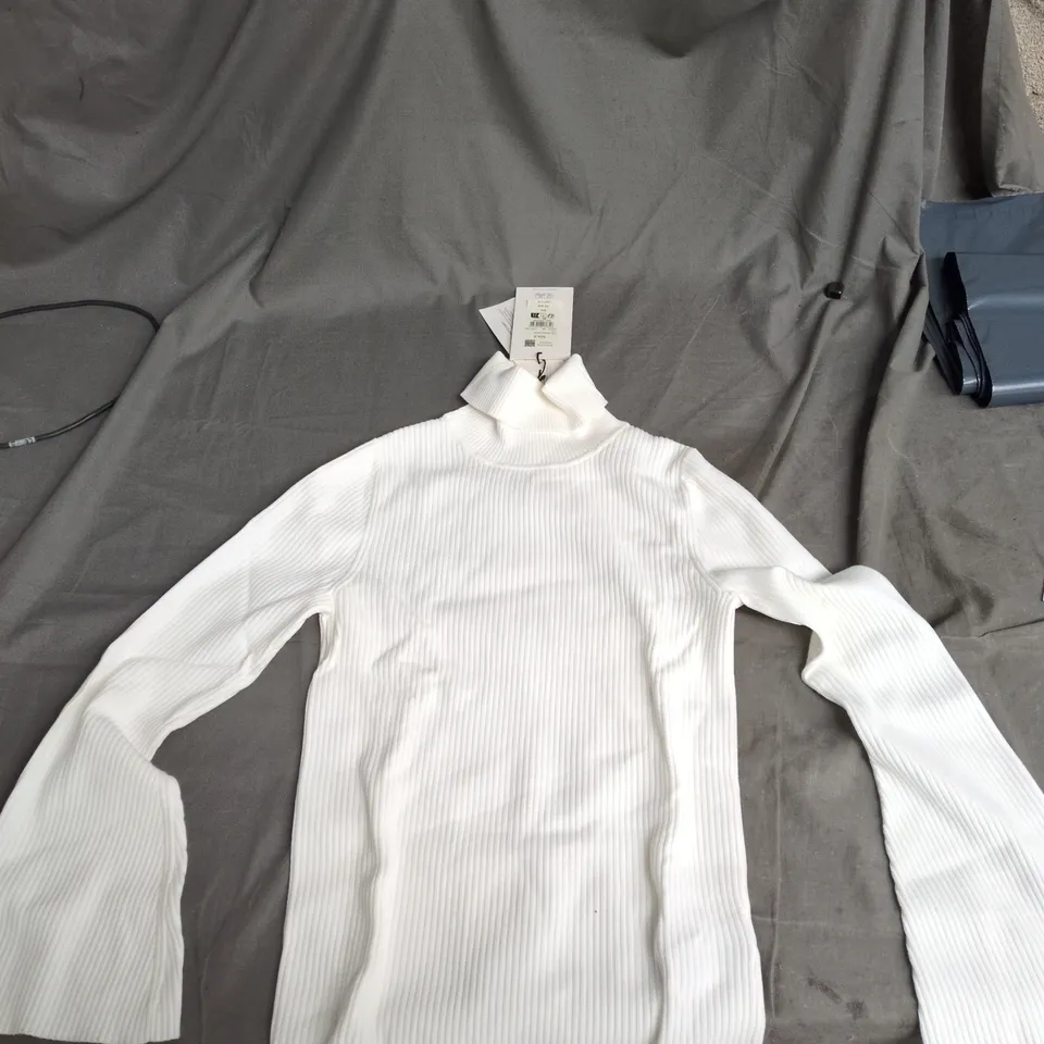 PHASE EIGHT IVORY FRAN RIBBED JUMPER – SIZE S (NEW WITH TAGS)