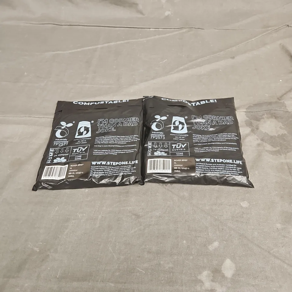 STEP ONE X2 BOXER BRIEFS IN BLACK SIZE XL