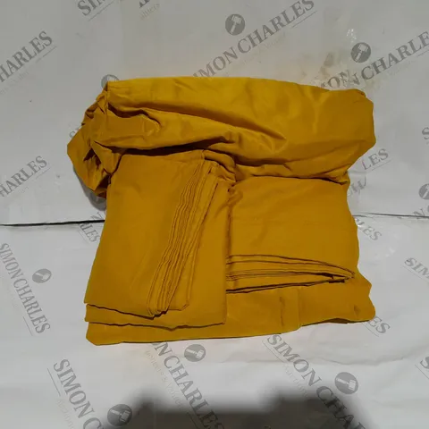 SUPERSOFT BY COZEE HOME EMBOSSED DIAMOND DUVET SET IN OCHRE - KING SIZE