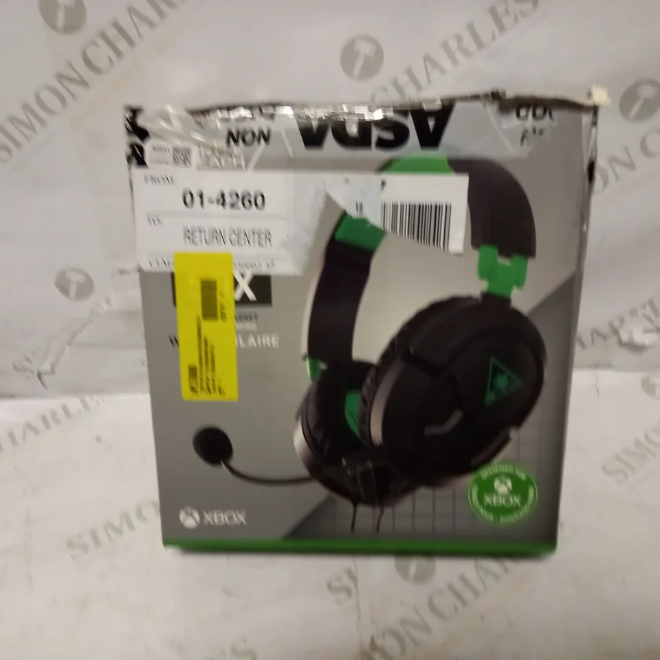 BOX OF APPROXIMATELY 10 BOXED HEADSETS/HEADPHONES FROM TURTLE BEACH, TRUST, WESC, ETC
