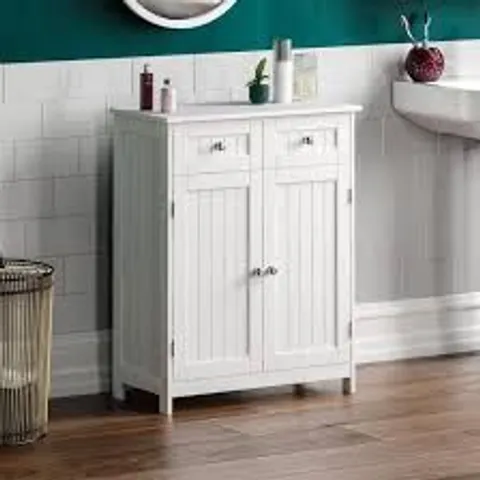 BOXED LASSIC VIDA DESIGN PRIANO 2 DRAWER 2 DOOR FREESTANDING CABINET - WHITE (1 BOX)