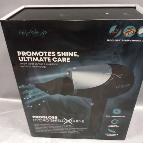 BOXED REVAMP PROGLOSS HYDRO SHIELD SHINE HAIR DRYER  DR-6000-GB