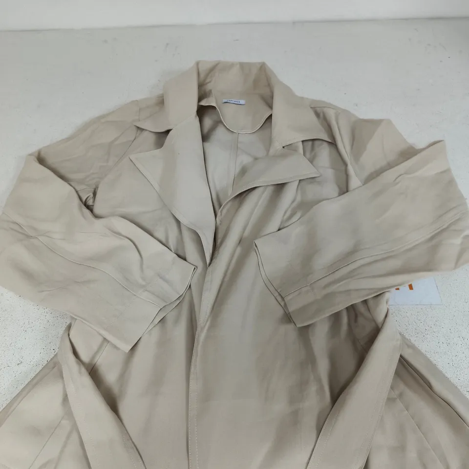 LASCANA BEIGE BELTED COAT SIZE 14