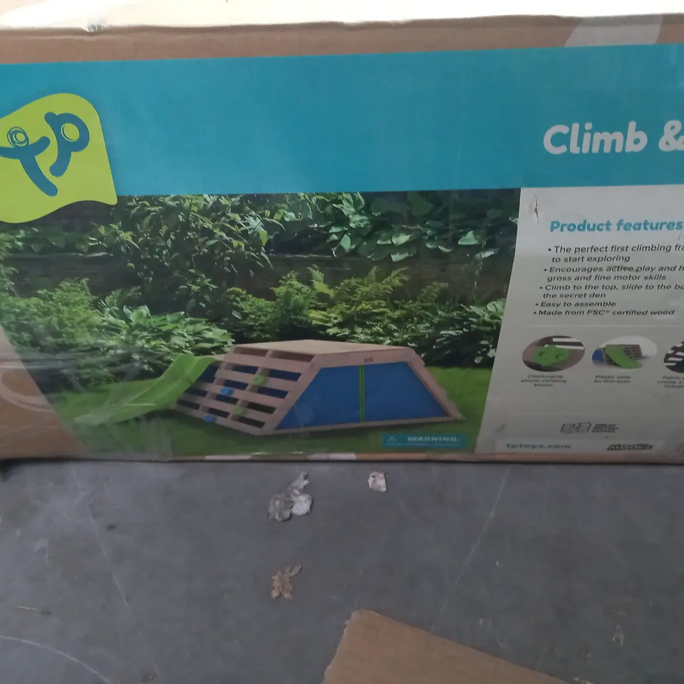 OUTDOOR WOODEN CLIMB & SLIDE (COLLECTION ONLY) RRP £249.99