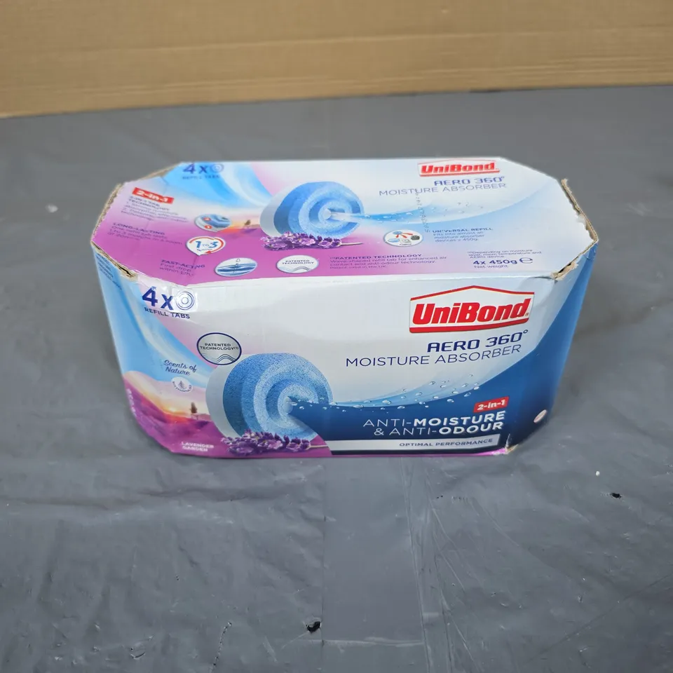 UNIBOND AERO 360 MOISTURE ABSORBER – BOXED, 4 REFILLS
