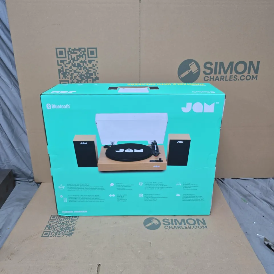 JAM BLUETOOTH TURNTABLE WITH SPEAKERS – BOXED