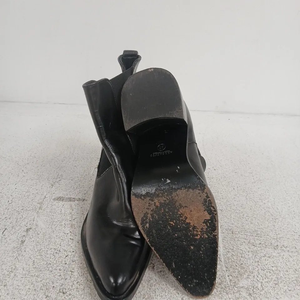 ALLSAINTS BLACK LEATHER CHELSEA BOOT, (EU37)