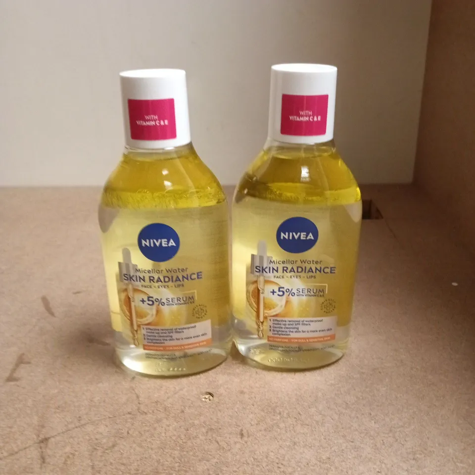 NIVEA MICELLAR WATER SKIN RADIANCE – FACIAL CLEANSER, 400ML X2