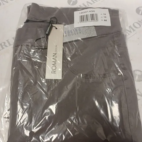 ROMAN JEGGING TROUSERS, GREY - SIZE 16