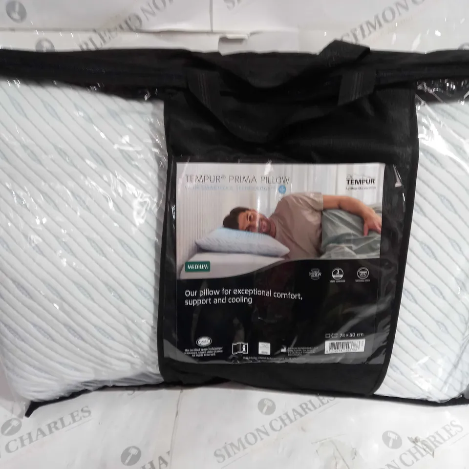 TEMPUR PRIMA PILLOW WITH SMARTCOOL TECHNOLOGY