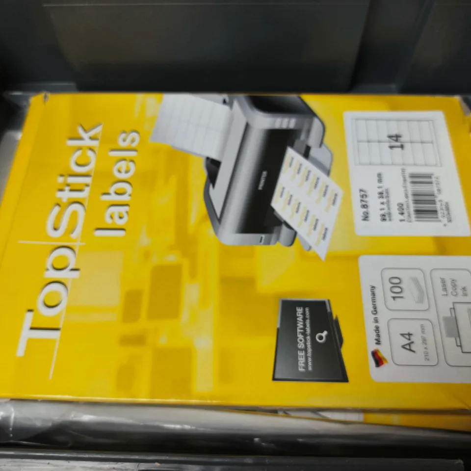 APPROXIMATELY 5 ASSORTED HOUSEHOLD PRODUCTS TO INCLUDE TOP STICK LABLES , UNIBOND AND OVER DOOR HOOKS