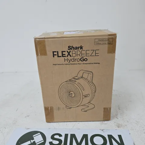 SHARK FLEXBREEZE HYDROGO INDOOR/OUTDOOR FAN – LIME GREEN (BOXED)