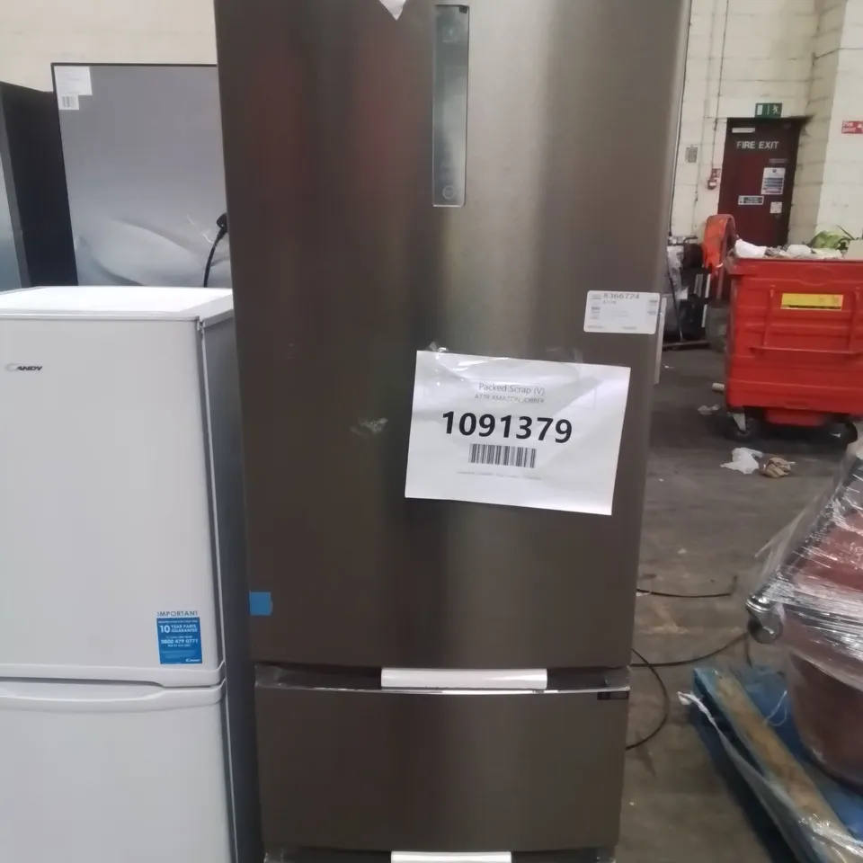 HAIER HTR3619FNMP FREESTANDING COMBI FRIDGE FREEZER  - UNPROCESSED RAW RETURN