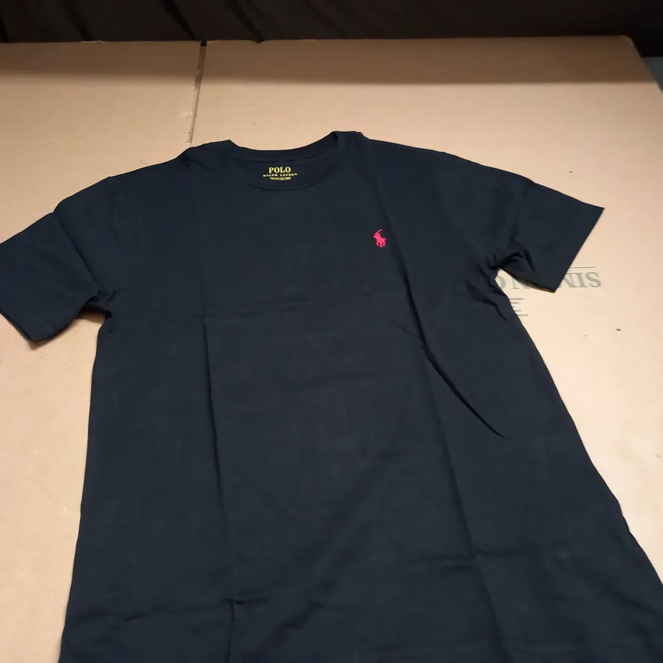 POLO RALPH LAUREN BLACK T-SHIRT - M(10-12)
