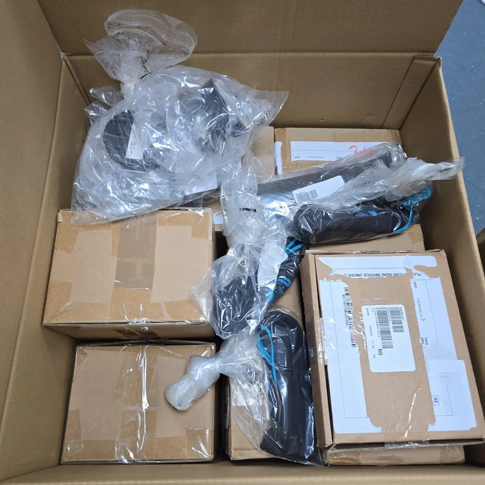 BOX OF APPROXIMATELY 15 ASSORTED ITEMS TO INCLUDE - SUNGLASSES , HAIR REMOVER DEVICES , ETC 