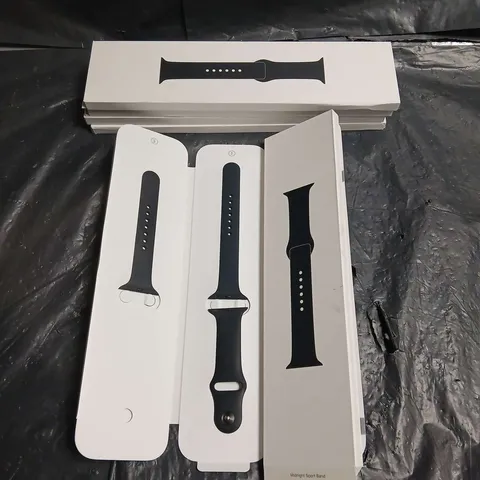 LOT OF 5 APPLE WATCH SPORT BANDS IN MIDNIGHT - 45MM