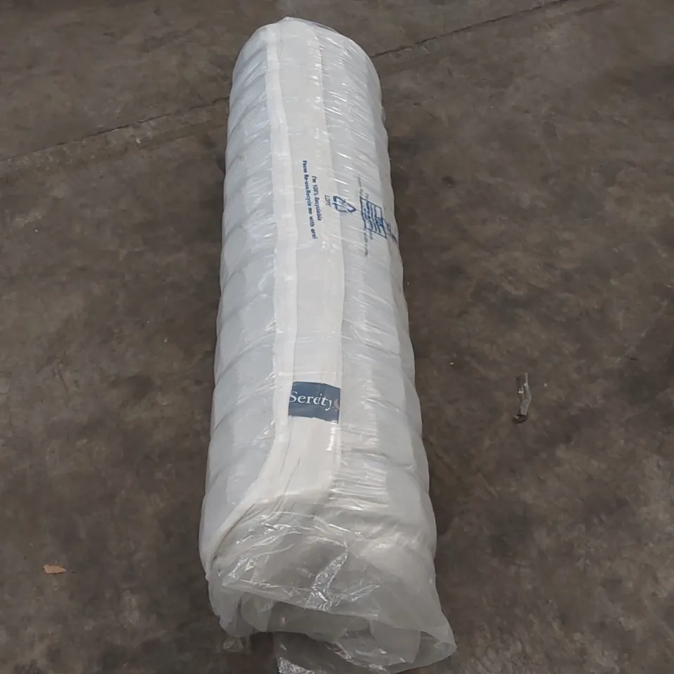 QUALITY BAGGED AND ROLLED 4'6" DOUBLE SERENITY HYBRID COIL AND MEMORY FOAM MATTRESS