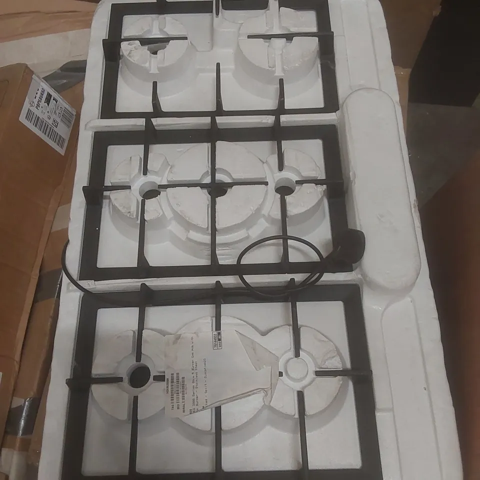 AEG 3000 SERIES 86CM.5 BURNER GAS HOB WITH NOK BURNER - STAINLESS STEEL 