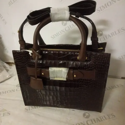 RADLEY LONDON LEATHER HANDBAG, MAHOGANY