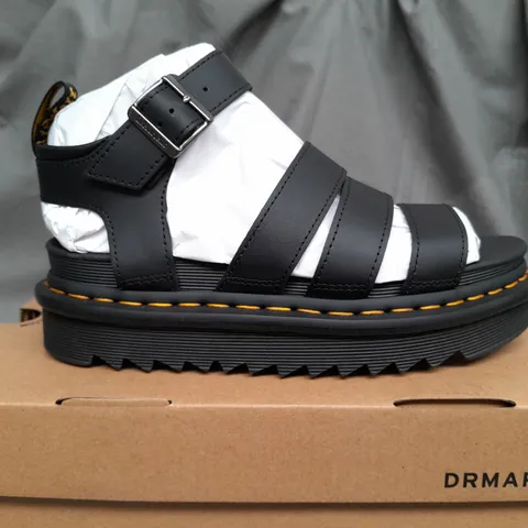 BOXED DR MARTENS BLAIRE BLACK BOOT SANDALS - UK 5