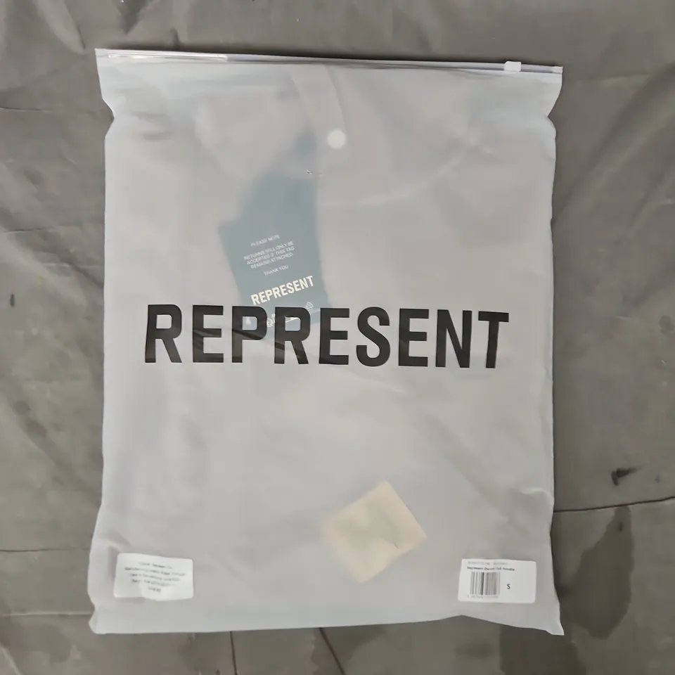 BAGGED REPRESENT OWNERS CLUB HOODIE IN MUSHROOM SIZE SMALL