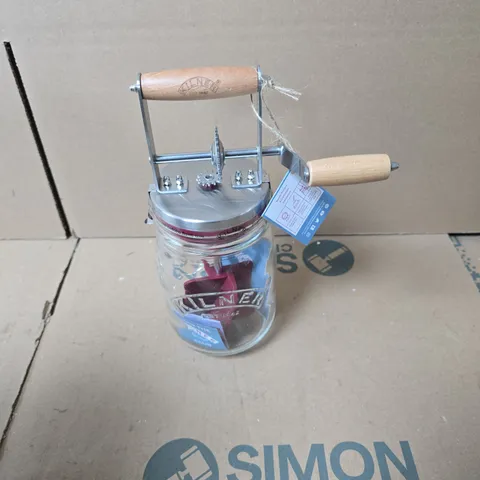 KILNER BUTTER CHURNER – GLASS JAR WITH HAND CRANK
