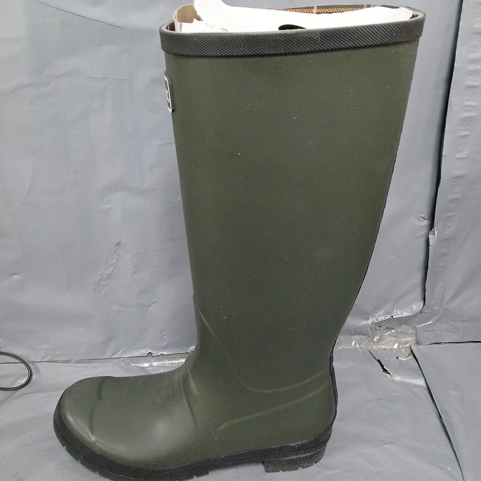 BARBOUR ABBEY TALL WELLINGTON BOOT SIZE 7 