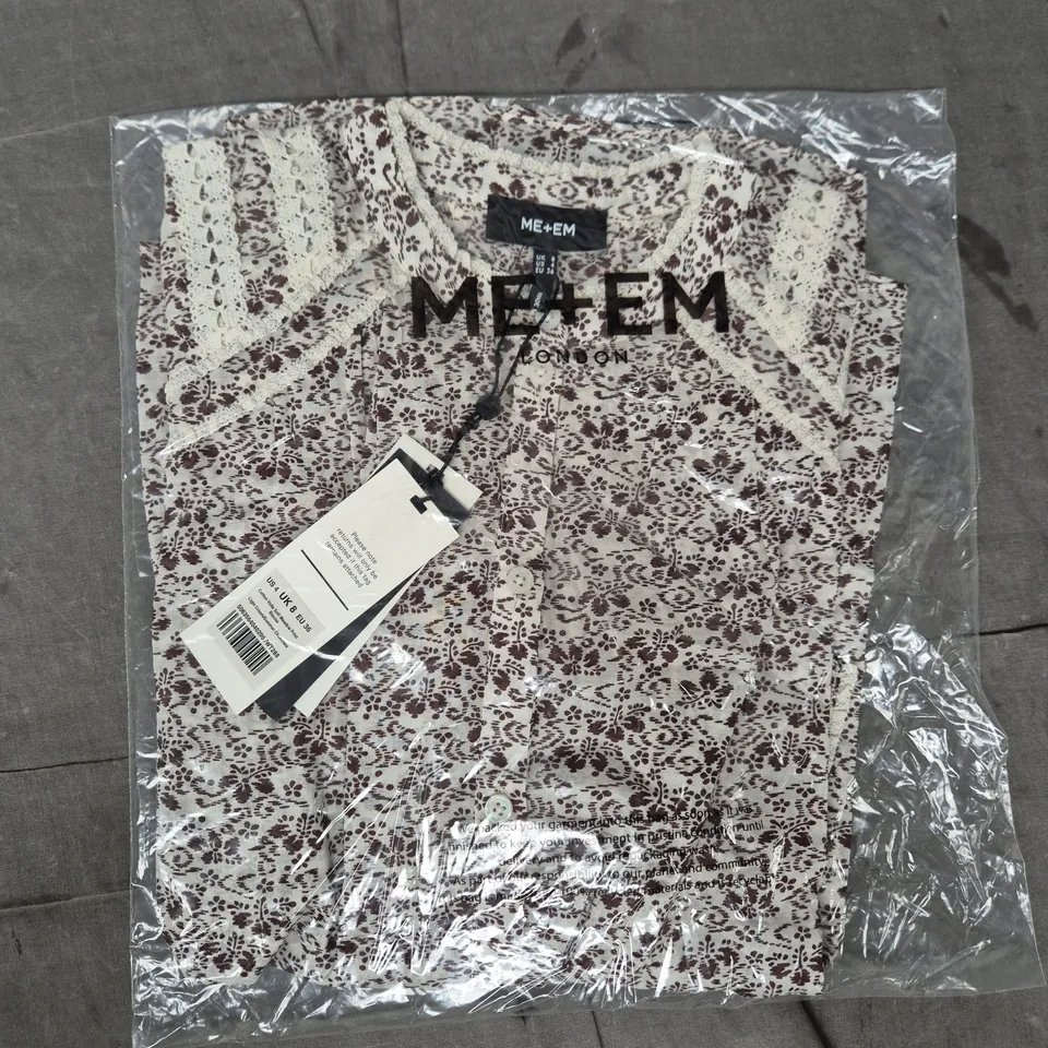 ME+EM COTTON VOILE MEADOW PRINT BLOUSE – UK 8 (US 4, EU 36)
