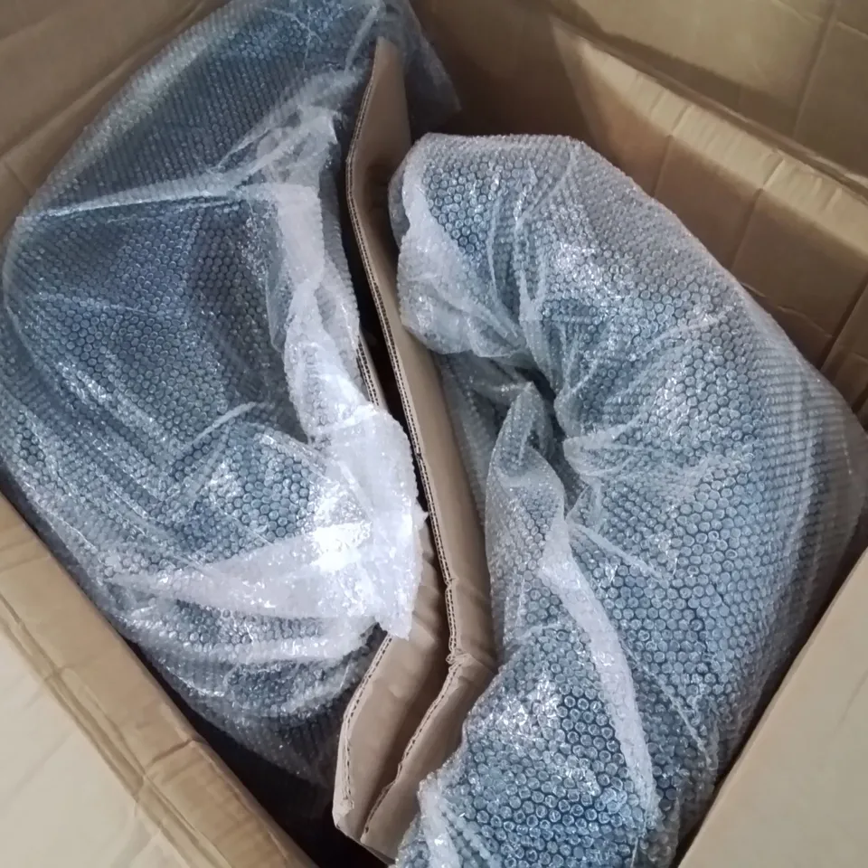 BOXED DUNDAS SET OF TWO BLUE VELVET DINING CHAIRS