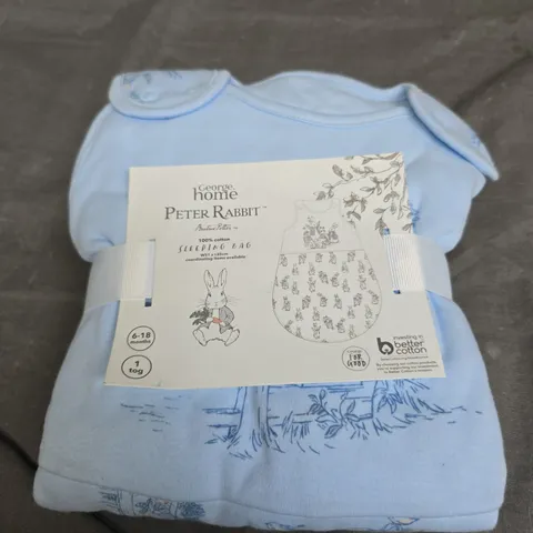 PETER RABBIT BABY SLEEPING BAG - 6-18 MONTHS - 1 TOG - BLUE