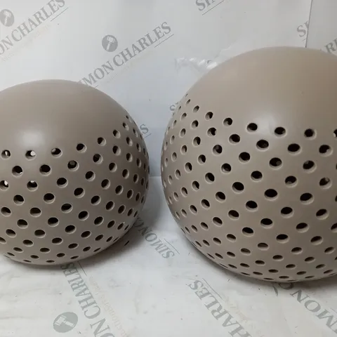 K BY KELLY HOPPEN SET OF 2 INDOOR OUTDOOR ORBS 25CM AND 30CM - TAUPE