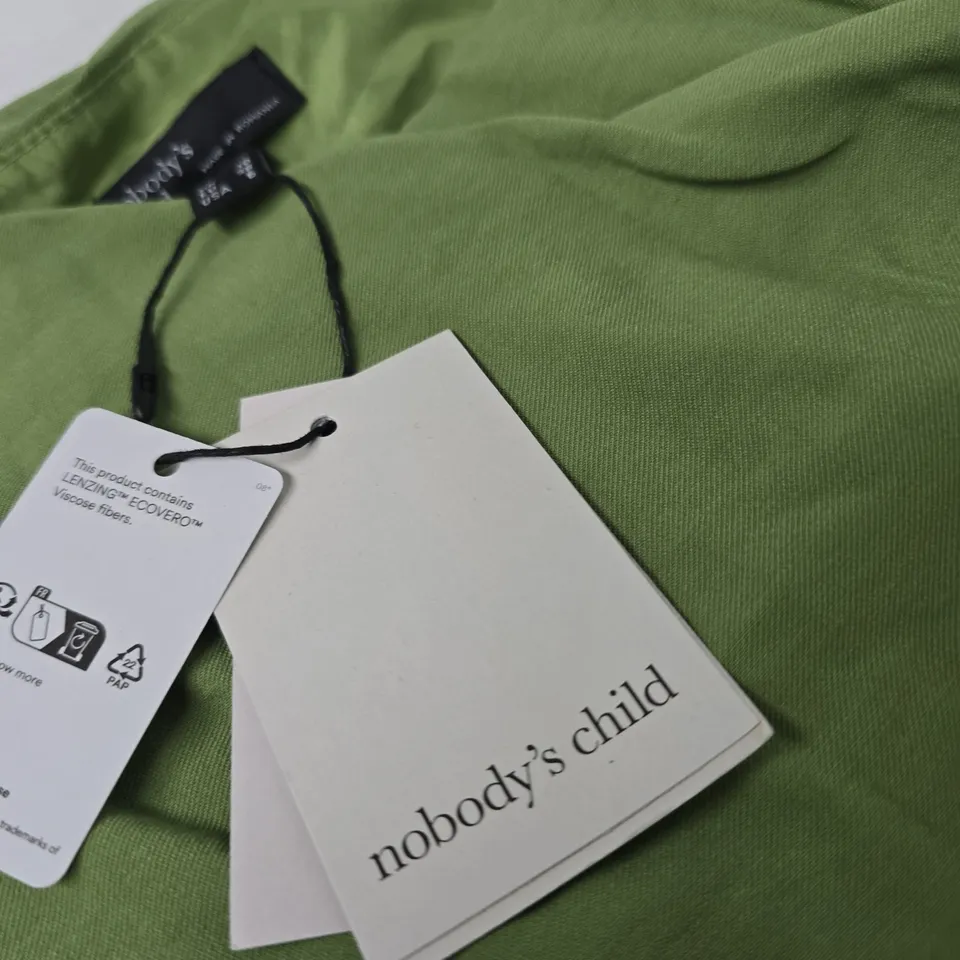 NOBODY'S CHILD GREEN DRESS, UK 10 (EU 38)