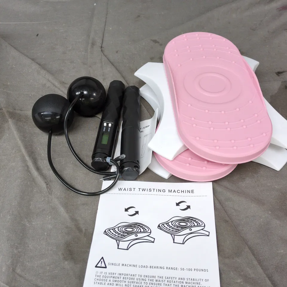 ACCUEILPORT WAIST TWISTING MACHINE – FITNESS EQUIPMENT WITH PINK FOOT PLATES