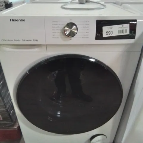 HISENSE WDQA8014EVJM PURE STEAM INVERTER 5KG WASHER AND DRYER IN WHITE 