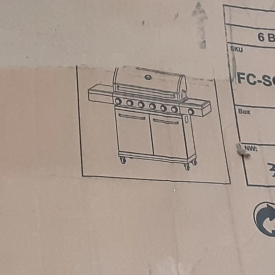 BOXED 6 BURNER GAS WITH SIDE BURNER 