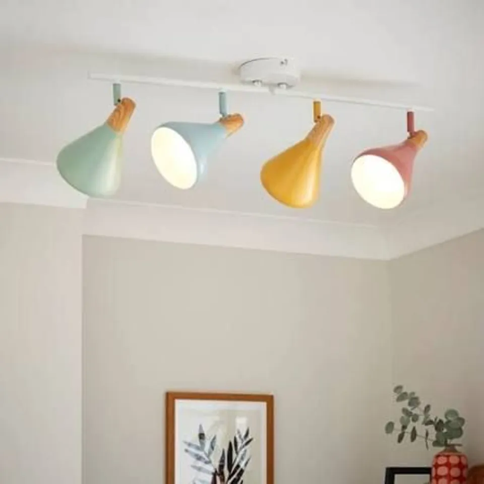 BOXED ELEMENTS WOLSTON 4 LIGHT SEMI FLUSH SPOTLIGHT BAR
